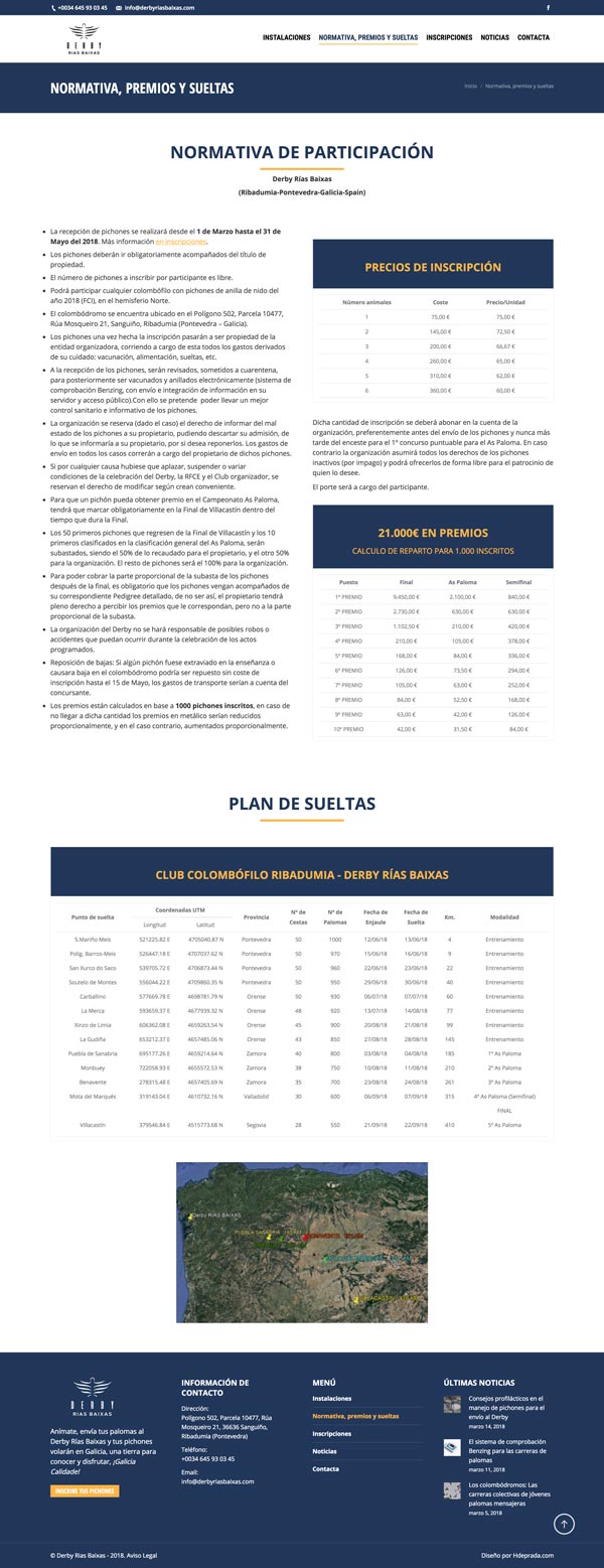 Web Derby Rías Baixas Sueltas