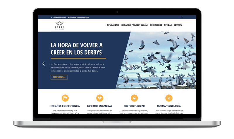 Web Derby Rías Baixas versión ordenador